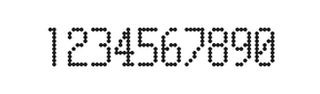 5×10数字点阵字体 ddN510AA0973