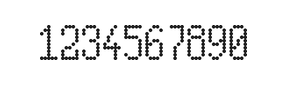 5×10数字点阵字体 ddN510AA0974