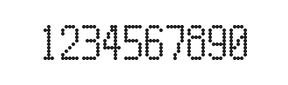 5×10数字点阵字体 ddN510AA0975