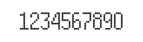 5×10数字点阵字体 ddN510AA0976