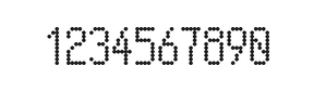 5×10数字点阵字体 ddN510AA0977