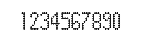 5×10数字点阵字体 ddN510AA0983