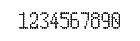 5×10数字点阵字体 ddN510AA0985