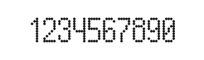 5×10数字点阵字体 ddN510AA0987