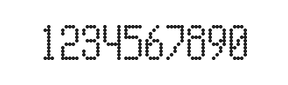 5×10数字点阵字体 ddN510AA0988