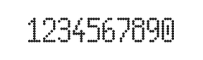 5×10数字点阵字体 ddN510AA0989