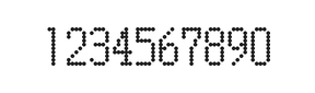 5×10数字点阵字体 ddN510AA0993