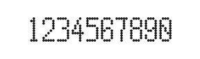 5×10数字点阵字体 ddN510AA0994