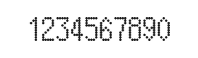 5×10数字点阵字体 ddN510AA0996