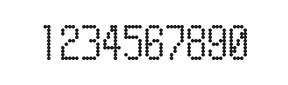 5×10数字点阵字体 ddN510AA0999
