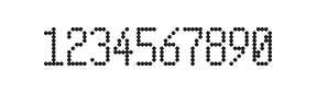 5×10数字点阵字体 ddN510AA1000
