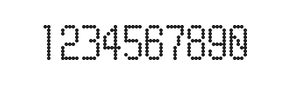5×10数字点阵字体 ddN510AA1006