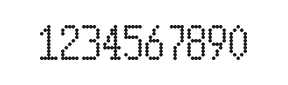 5×10数字点阵字体 ddN510AA1008