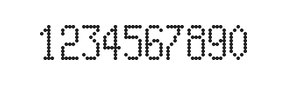 5×10数字点阵字体 ddN510AA1009