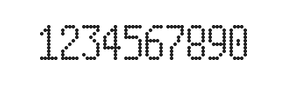 5×10数字点阵字体 ddN510AA1017