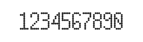 5×10数字点阵字体 ddN510AA1022