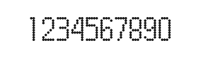 5×10数字点阵字体 ddN510AA1023