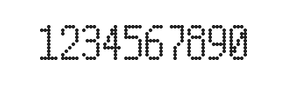 5×10数字点阵字体 ddN510AA1025