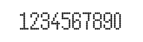 5×10数字点阵字体 ddN510AA1026
