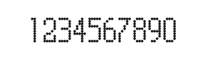 5×10数字点阵字体 ddN510AA1029