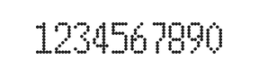 5×10数字点阵字体 ddN510AA1038