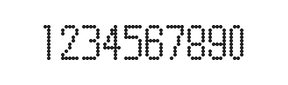 5×10数字点阵字体 ddN510AA1045