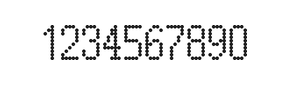 5×10数字点阵字体 ddN510AA1046