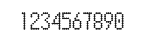 5×10数字点阵字体 ddN510AA1047