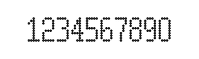 5×10数字点阵字体 ddN510AA1055