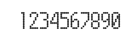 5×10数字点阵字体 ddN510AA1068