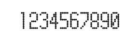 5×10数字点阵字体 ddN510AA1072