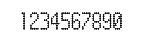 5×10数字点阵字体 ddN510AA1073