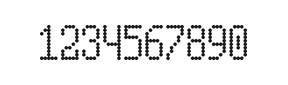 5×10数字点阵字体 ddN510AA1074