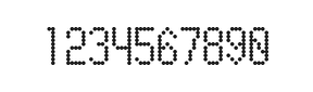 5×10数字点阵字体 ddN510AA1081