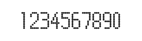 5×10数字点阵字体 ddN510AA1082