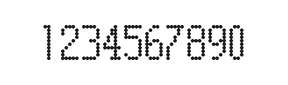 5×10数字点阵字体 ddN510AA1088