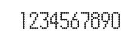 5×10数字点阵字体 ddN510AA1089