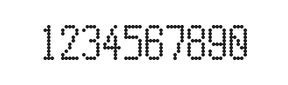 5×10数字点阵字体 ddN510AA1094