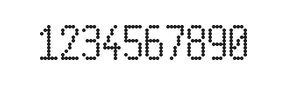 5×10数字点阵字体 ddN510AA1098