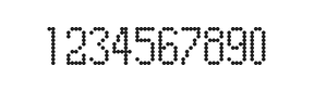 5×10数字点阵字体 ddN510AA1104
