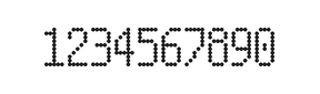 5×10数字点阵字体 ddN510AA1105