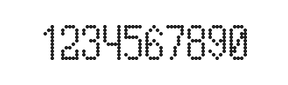 5×10数字点阵字体 ddN510AA1109