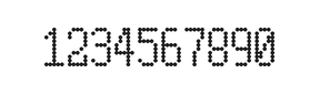 5×10数字点阵字体 ddN510AA1112