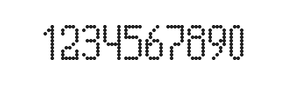 5×10数字点阵字体 ddN510AA1114