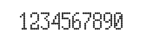5×10数字点阵字体 ddN510AA1120