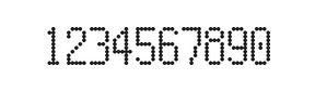 5×10数字点阵字体 ddN510AA1121