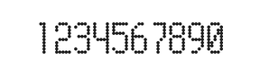 5×10数字点阵字体 ddN510AA1134