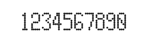 5×10数字点阵字体 ddN510AA1136