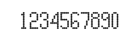 5×10数字点阵字体 ddN510AA1140