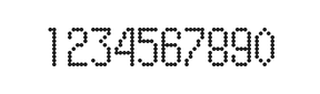 5×10数字点阵字体 ddN510AA1142